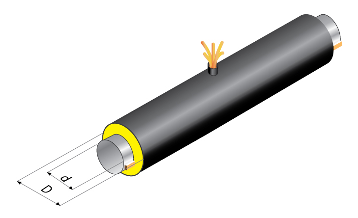 Элементы трубопроводов с кабелем вывода ППУ в Набережных Челнах