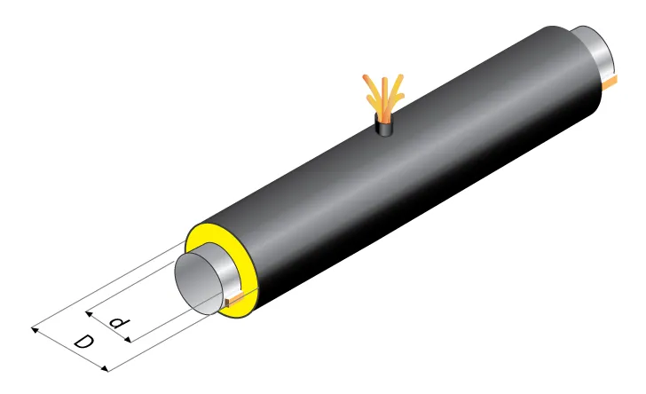 Элемент трубопровода с кабелем вывода в ППУ в Набережных Челнах